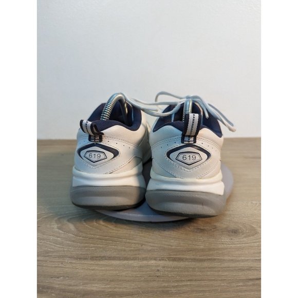 New Balance 619v2 White Navy Walking Shoes MX619WN2 Mens Size 9 4E Dad Shoe - Picture 6 of 11